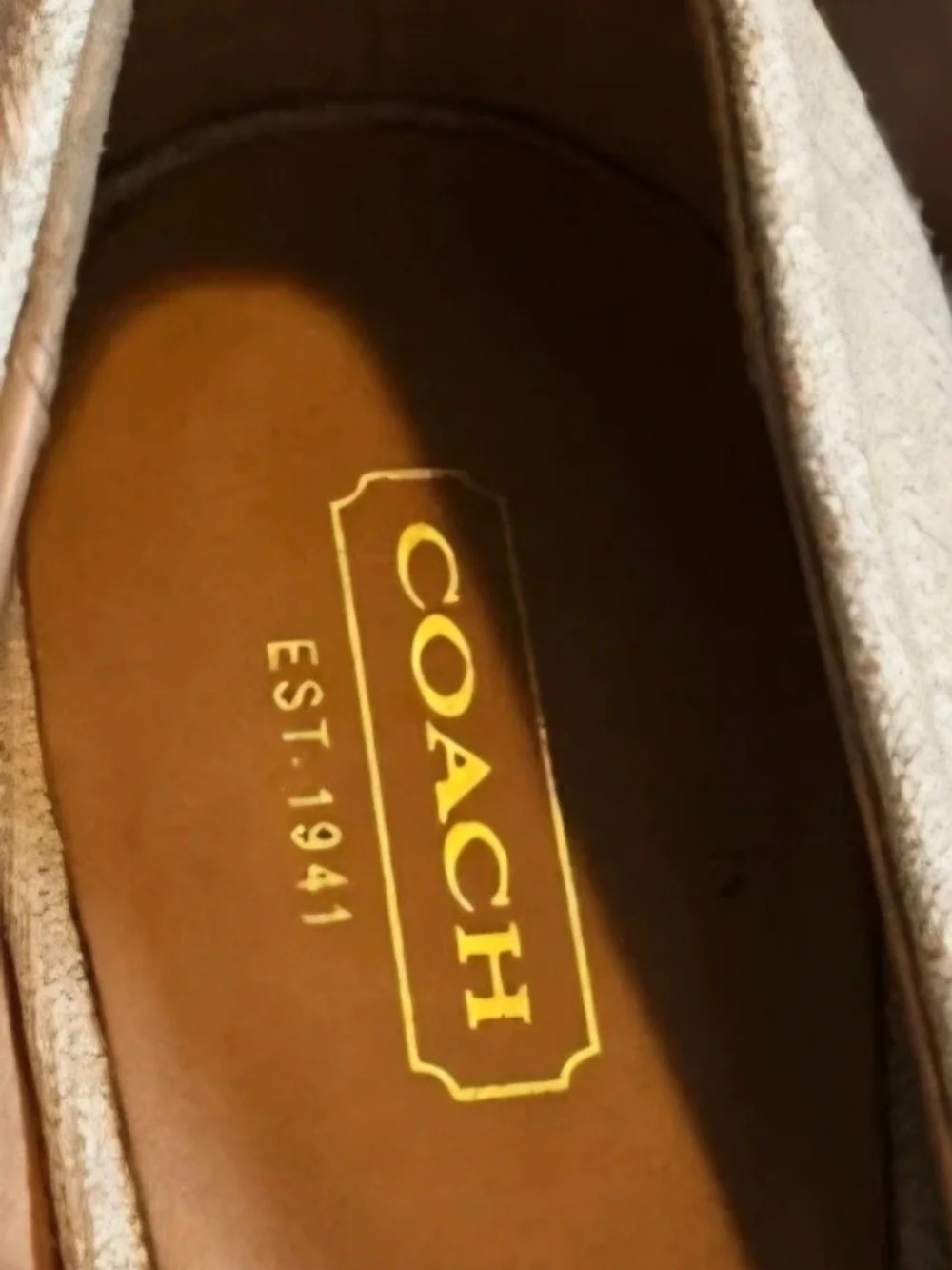 Coach wedge pumps